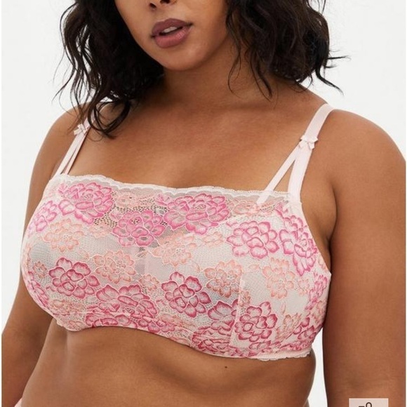 torrid Other - NWT Torrid Bandeau Multiway Unlined Balconette Bra  Lace Pink